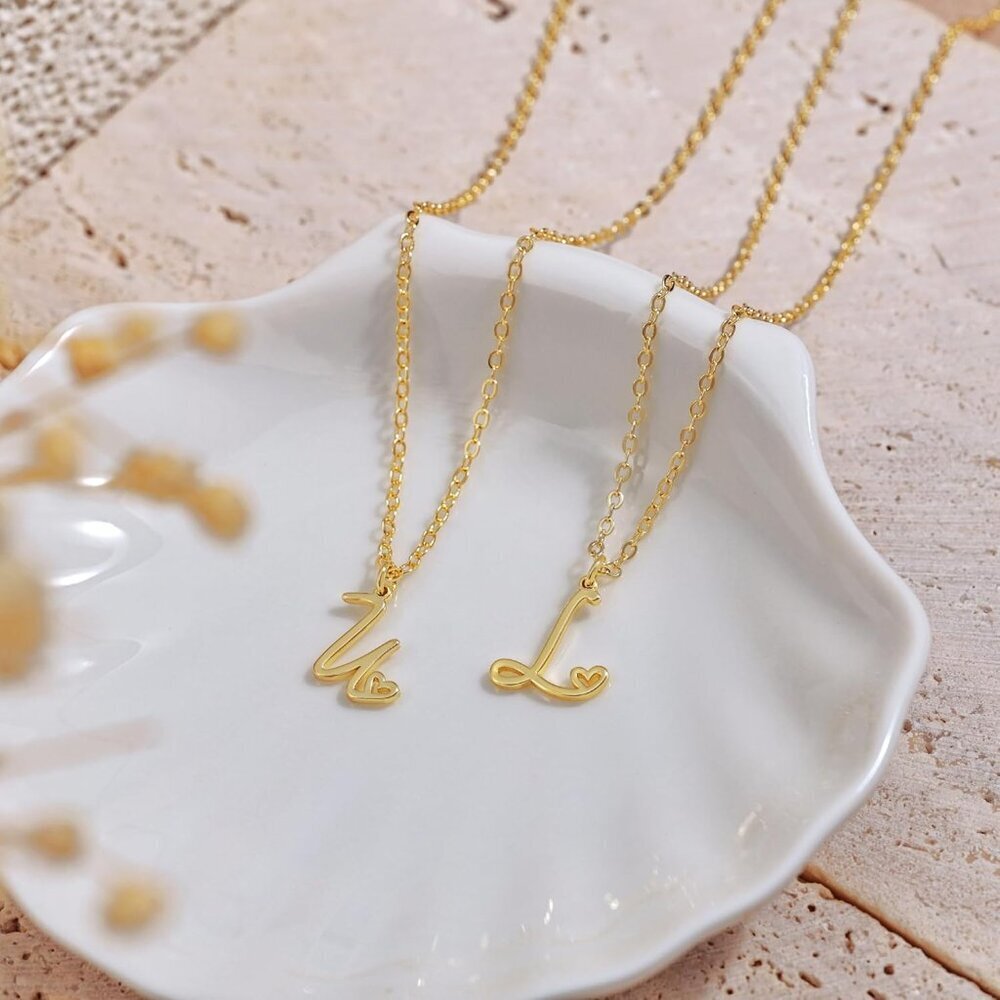 Initial Necklace for Women-14k Gold Filled Dainty Letter Necklaces Trendy Cute C - Picture 8 of 8